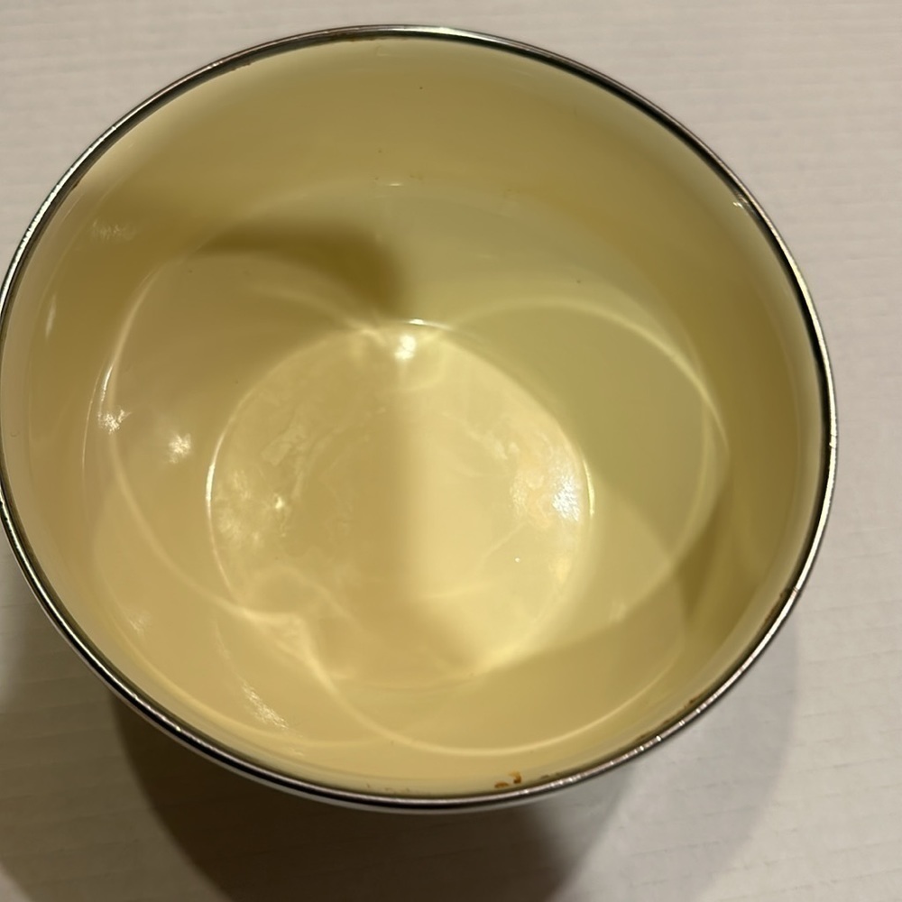 Vintage vitro ceramic set of 3 bowls w plastic covers yellow electric induction - Picture 9 of 16